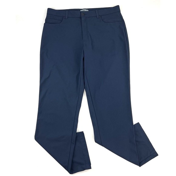 VRST Mens Commuter 2 Way Stretch Athletic Fit Performance Chino Pant Navy 36x31 - Picture 1 of 7